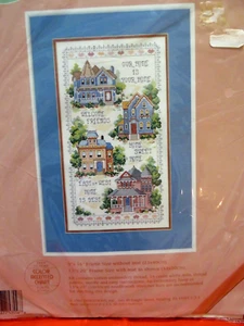 1991  Counted Cross Stitch Kit  "Our Home is Your Home"  From The Heart 9 x 16" - Picture 1 of 5