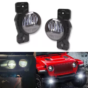 LED Fog Light Lamp For Jeep Wrangler JK JL Mopar 10th 75th Anniversary Hard Rock - Foto 1 di 8