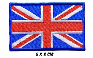 UK Union Jack National Flag Embroidered Patch Iron on Sew On Badge - Foto 1 di 1