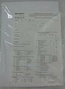 Sharp LC-40C37U LC-40C45U Operating Manual + Card NEW - Picture 1 of 3