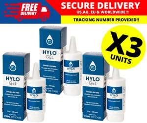 HYLO GEL EYE DROPS 10ML ( X 3 ) - Picture 1 of 5