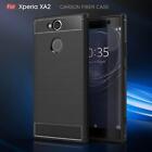 For Sony Xperia 1 10 Ii 5g 5 L1 L3 Xa2 Carbon Fibre Phone Case + 9h Screen Glass