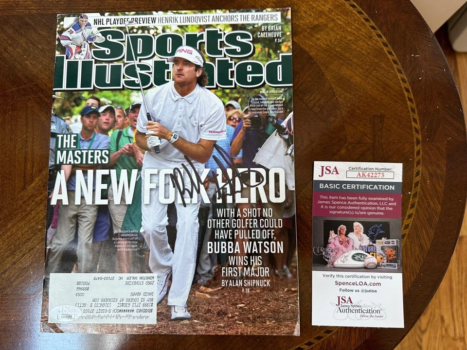 PGA Bubba Watson Sports Illustrated Masters Champion Signed April 16, 2012 JSA - Image 1 of 1
