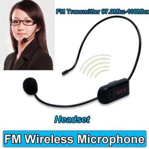 FM Wireless Microphone Headset Megaphone Radio Mic for Loudspeaker