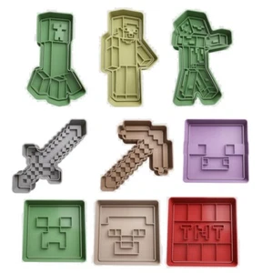 Przecinarki do ciasteczek Minecraft + wkładka - ok. 8cm - Zdjęcie 1 z 13