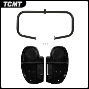 6.5" Lower Vented Bar Fits For Harley Street Glide 14-23 Black Earth/Vivid Black - Foto 1 di 14