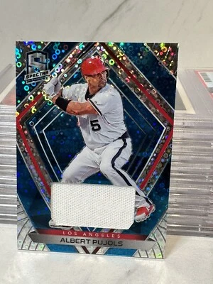 Albert Pujols 2020 Panini Spectra Neon Blue Disco Game Used Patch /49 Angels - Image 1 of 2