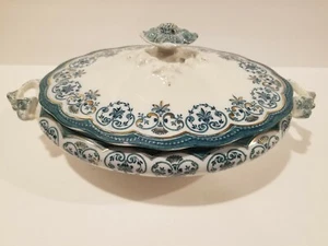 Johnson Bros - Regent - 12 inch Serving Dish with Lid - Vintage rare Aqua - Bild 1 von 6