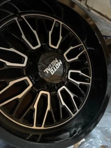 ONE Moto Metal MO809 Stinger 20X10 -18 Black Machined Wheel 5X127 5X139.7 - Picture 1 of 3