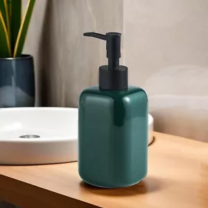 Dispenser Lozione Sapone Liquido Premium Ceramica Lavamani Verde 300 ml - Foto 1 di 4