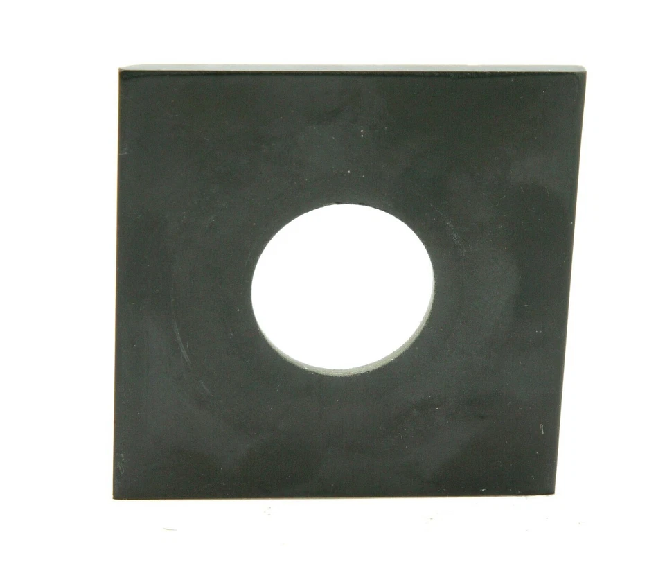 Placa de lente de plástico Early Graflex 2-1/4x3-1/4" (6x9cm) F/Copal #00 com furo 25mm - Imagem 1 de 2