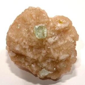 350ct Green Apophyllite Cubes on Orange Stilbite Gemstone Crystal Cluster India4 - Picture 1 of 8