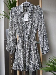 Zara Printed Shirt Dress size M - Picture 1 of 8