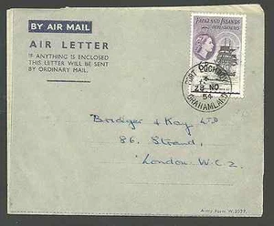 GRAHAM LAND /FALKLAND IS PORTLOCROY 1954 AIR MAIL LETTER TO UK - Picture 1 of 1