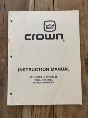Vintage Crown D-150A Series II Amplifier Original Manual - Image 1 of 4