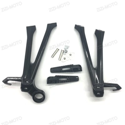 Soporte de estriberas de pasajero trasero negro apto para Suzuki GSXR600/750 2011-2018 K11 Foto 1 de 4