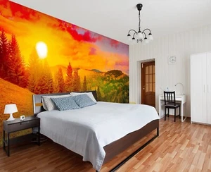 3D Sunset Dusk 8680 Wallpaper Mural Wall Print Wall Wallpaper Murals US Coco - Picture 1 of 11