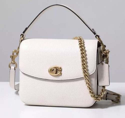 Borsa Coach C1560 Marlie 12b nuova con etichette manico superiore pelle di serpente ciottolata $350