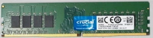 Crucial 8GB DDR4 RAM, 2400MHz (PC4-19200) CL17 Desktop Memory, UDIMM 288-Pin - Picture 1 of 2