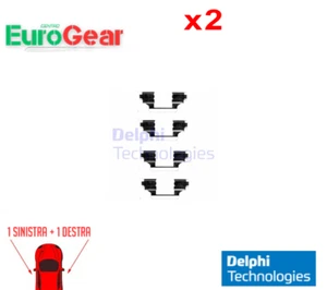 Set di 2 PASTIGLIA FRENO KIT ACCESSORI DELPHI LX0403 FOR CITROËN / PEUGEOT 2 PCS - Imagen 1 de 3