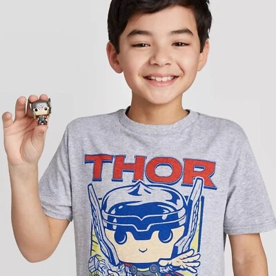 Boys' Marvel T-Shirt with Mini Funko POP! - Asst. Themes - Image 1 of 4