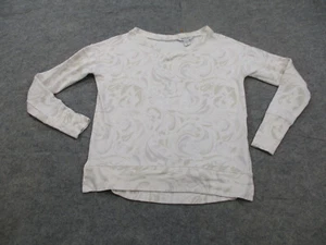 Athleta Sweater Womens Extra Small White Argyle V Neck Pullover Gym Active - Picture 1 of 8