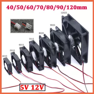 DC Fans 5V 12V PC Computer Cooling Fan Brushless 40 50 60mm 70mm 80mm 90mm 120mm - Picture 1 of 7