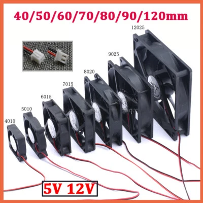 DC Fans 5V 12V PC Computer Cooling Fan Brushless 40 50 60mm 70mm 80mm 90mm 120mm - Image 1 of 4