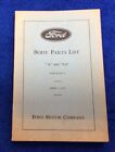Ford Body Parts List, “A” and “AA”, 1928-31, Ford Motor Company