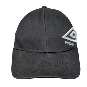 Umbro Fitted Hat Black OSFA Lightweight Embroidered Vented Holes 6 Panel - Picture 1 of 7