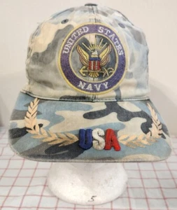 United States Navy Logo Cap Hat Camo Adjustable Embroidered Seal Patch Flag USA - Picture 1 of 7