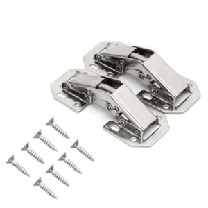 2Pcs Easy Mount 90 Degree Concealed Kitchen Cabinet Cupboard Sprung Door Hinges - Picture 1 of 11