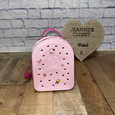 Crocs Pink Girls Mini Backpack with Pink Straps - Image 1 of 4