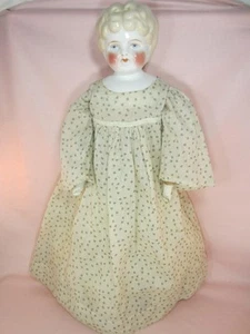 *True Antique Doll Blond China Shoulder Head 1880s ABG - Clothes, Boots 20" - Picture 1 of 15
