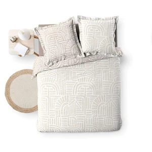 Housse de couette - 220x240 cm + taies - Percale - Eliot - Beige - Picture 1 of 9