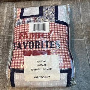 Family Favorites Foto Quilt Decke PQT-FAM 204374-01 Neu Versiegelt - Bild 1 von 5