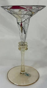 PartyLite Calypso Mosaic Stained Glass Taper Candle Holder 7" Vintage - Picture 1 of 21