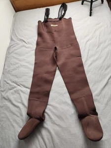 Simms Stockingfoot Waders Mens Size 40 Brown Neoprene Fly Fishing Outdoors USA - Picture 1 of 10