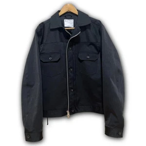 sacai Sample Blouson Jacket Taglia L Equivalente Nero Uomo Designer Giapponese F/S - Foto 1 di 9