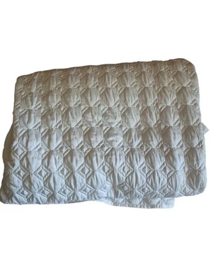 Hotel Collection Sateen Quilt Coverlet Cotton Alabaster Ivory Sz King  RTL $500 - Image 1 of 4