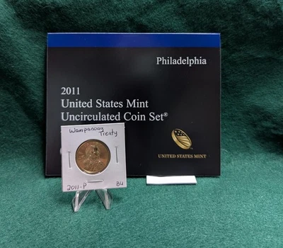 2011 P Native American Dollar Wampanoag Treaty Uncirculated - Image 1 of 2