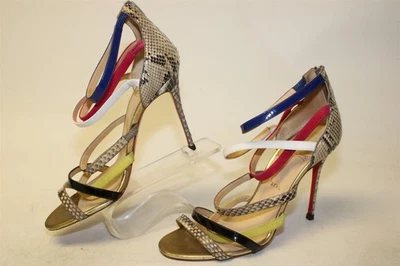 Christian Louboutin Mariniere 100 Multi Leather Womens 9 39.5 Italy Made Shoes - Image 1 of 4