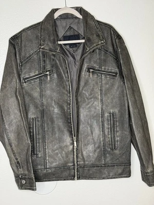 BKE Buckle 67 Men’s Faux Leather Distressed Jacket Size L / B0100 - Image 1 of 4