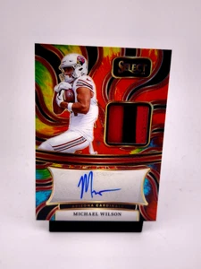 Michael Wilson /25 AUTO PATCH TIE DYE 2024 Panini Select NFL Arizona Cardinals  - Bild 1 von 2