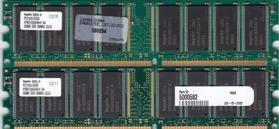512MB 2x256MB DDR-266 HYNIX PC2100 HYMD132645A8-H AA Ram Kit DDR1 HP 237122-002 - Image 1 of 2