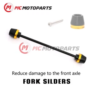 Gold Front Fork Sliders Protectors For Aprilia Shiver 750 08-11 12 13 14 15 16 - Picture 1 of 3