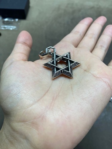 CHROME HEARTS VERO ARGENTO 925 cuori cromati Stella di Davide