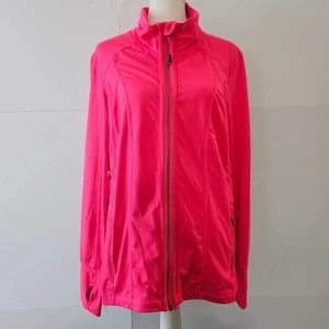 Tangerine Size L Hot Pink Long-Sleeved Women's Zippered Jacket Athleticwear Acti - Picture 1 of 24