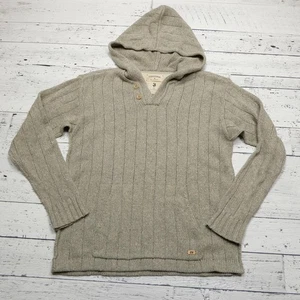 Suéter Converse John Varvatos Para Hombre Grande Gris Pullover Con Capucha Tejido Mezcla de Lana - Imagen 1 de 9