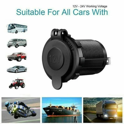 12V Car Boat Cigarette Motorcycle Lighter Socket Power Plug Adapter Outlet Lot - Image 1 of 4
